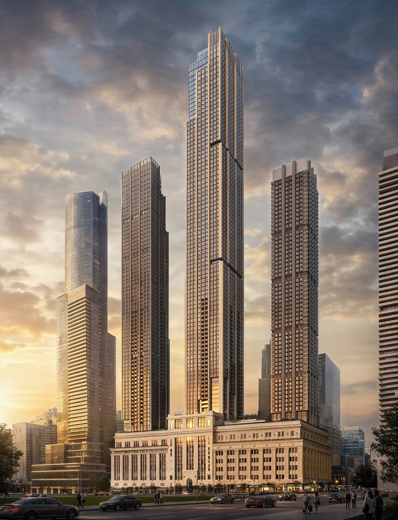 Rendering of Three Towers